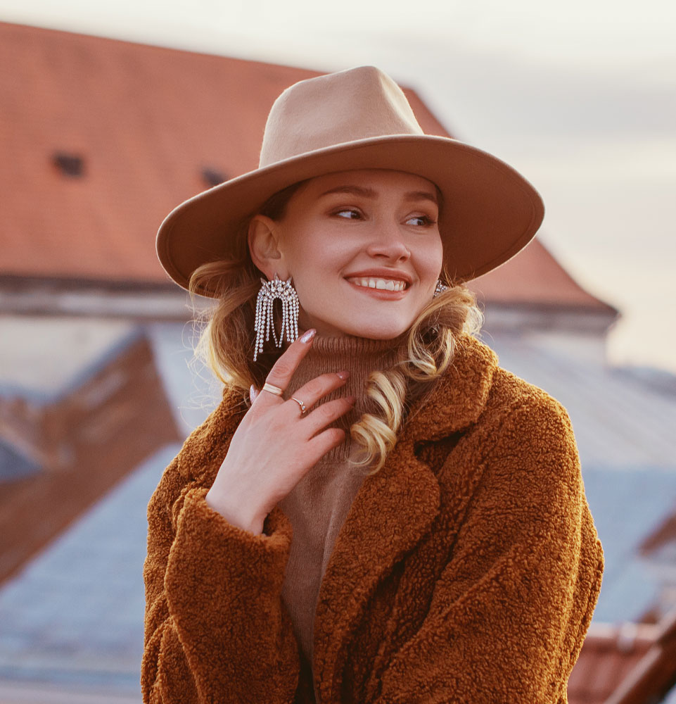 california smile girl in town side new smile