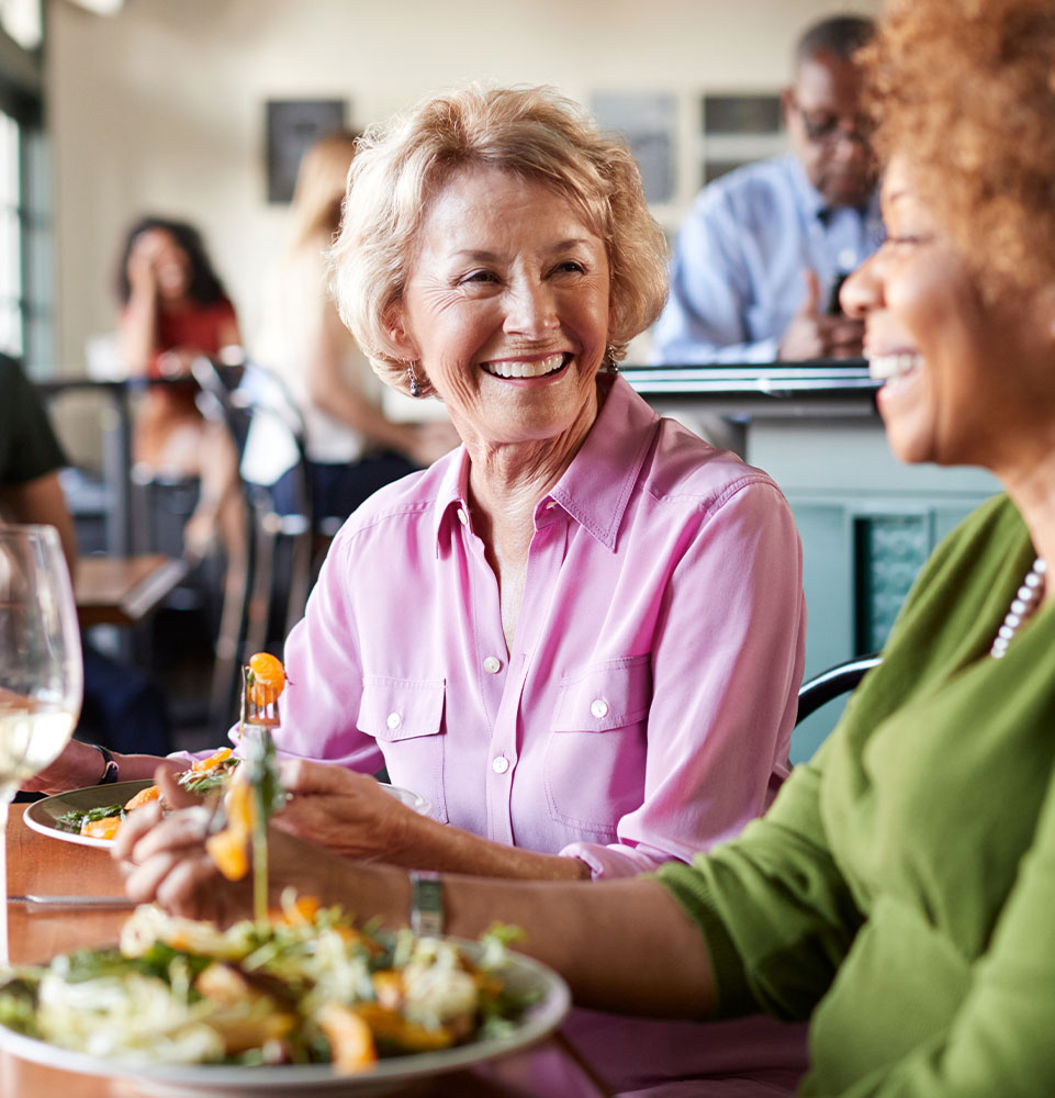 middle age women_ friends for lunch all on 4