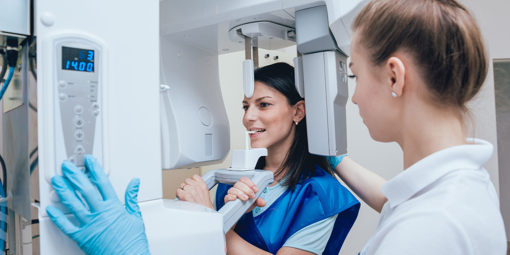 patient undergoing a cbct scan for treatment