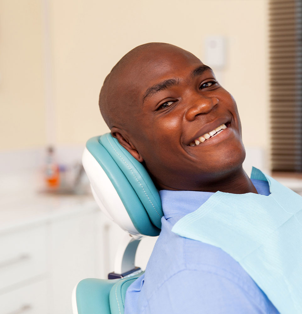 dental patient prep and ready fro treatment